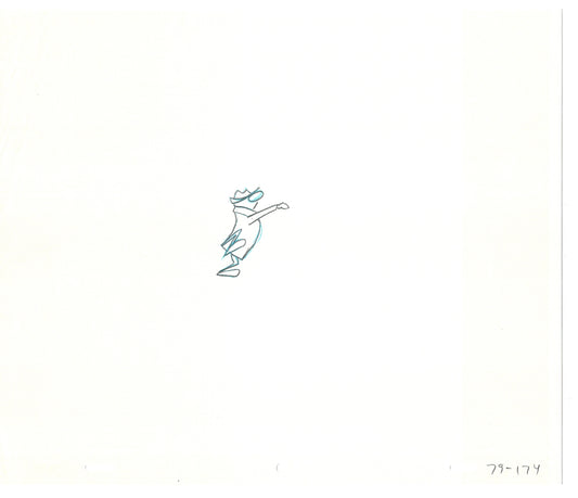 Sesame Street Two Cel Drawings Detective Anticipation Production Cartoon Ivanick 1989 DD233