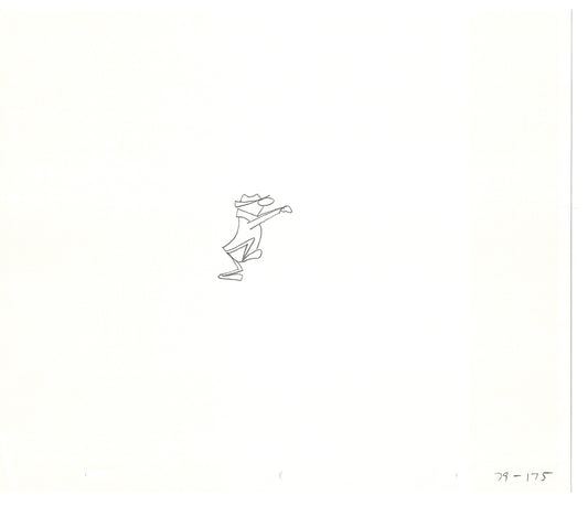 Sesame Street Two Cel Drawings Detective Anticipation Production Cartoon Ivanick 1989 DD235