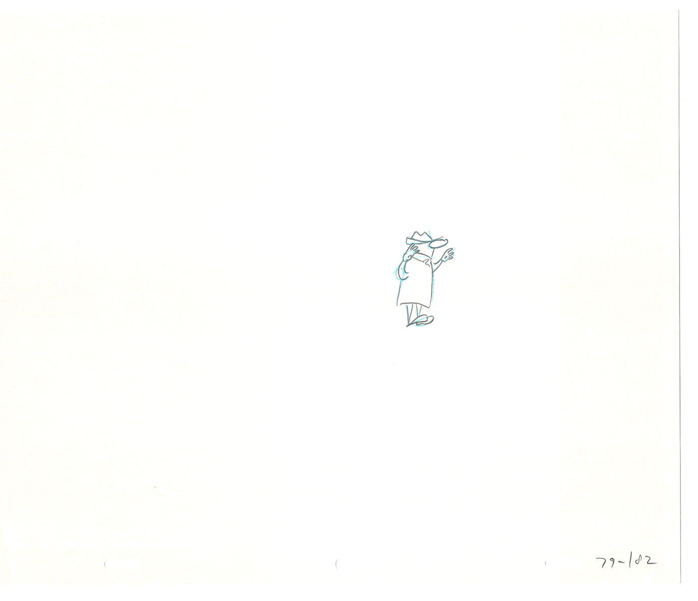 Sesame Street Two Cel Drawings Detective Anticipation Production Cartoon Ivanick 1989 DD249