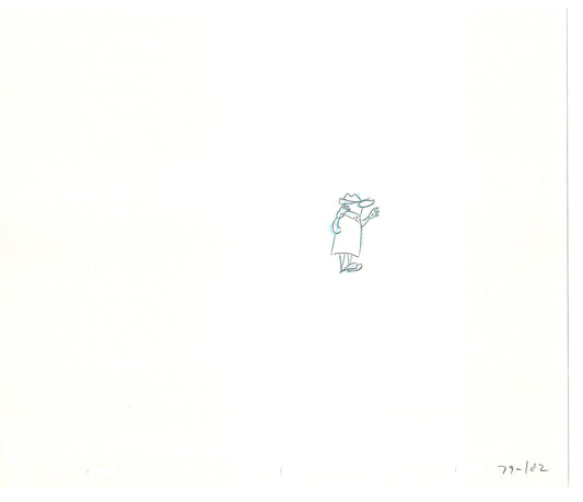 Sesame Street Two Cel Drawings Detective Anticipation Production Cartoon Ivanick 1989 DD249