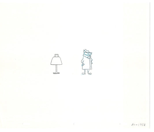 Sesame Street Two Cel Drawings Detective Anticipation Production Cartoon Ivanick 1989 DD257