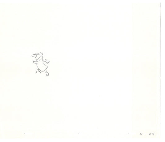 Sesame Street Two Cel Drawings Detective Anticipation Production Cartoon Ivanick 1989 DD259