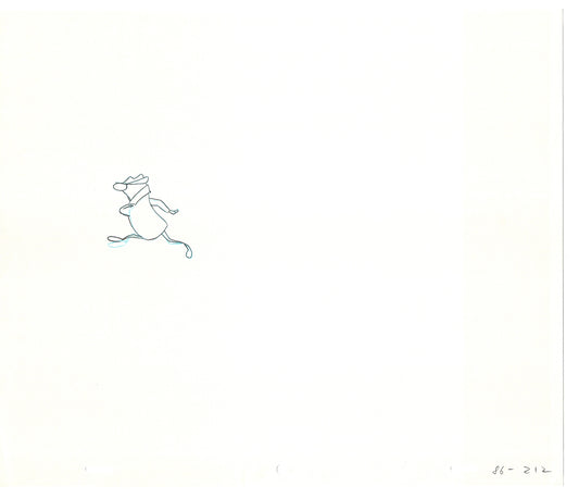 Sesame Street Two Cel Drawings Detective Anticipation Production Cartoon Ivanick 1989 DD261