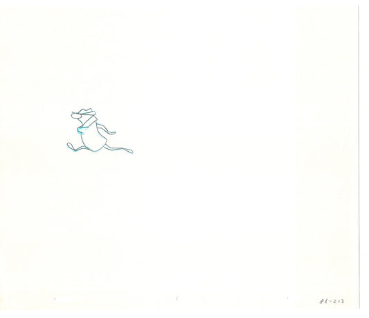 Sesame Street Two Cel Drawings Detective Anticipation Production Cartoon Ivanick 1989 DD263