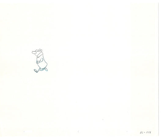 Sesame Street Two Cel Drawings Detective Anticipation Production Cartoon Ivanick 1989 DD265
