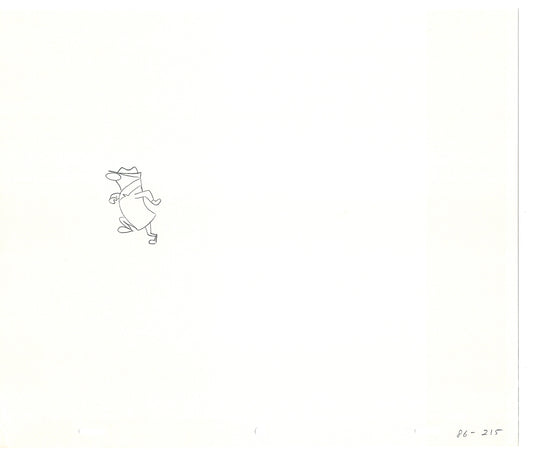 Sesame Street Two Cel Drawings Detective Anticipation Production Cartoon Ivanick 1989 DD267