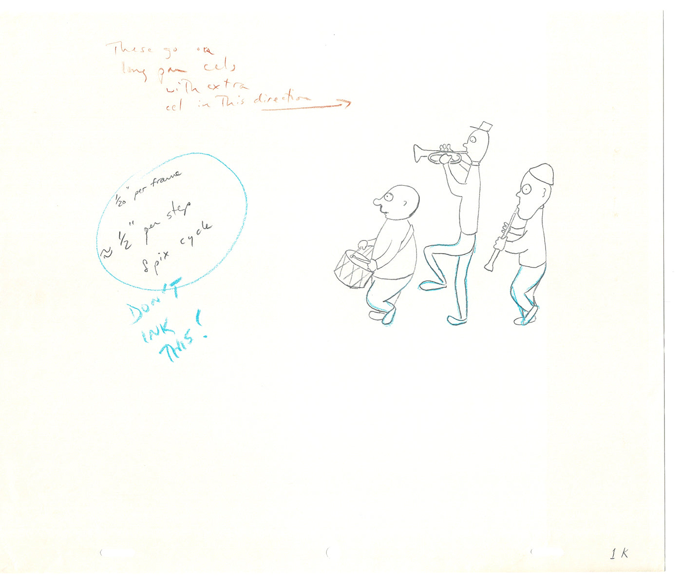 Sesame Street Two Cel Drawings Detective Anticipation Production Cartoon Ivanick 1989 DD269