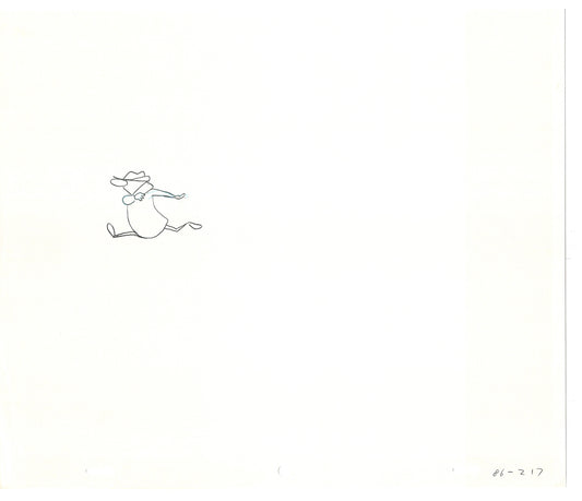 Sesame Street Two Cel Drawings Detective Anticipation Production Cartoon Ivanick 1989 DD271