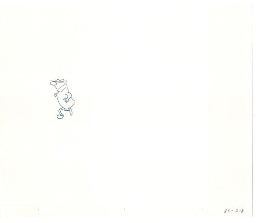 Sesame Street Two Cel Drawings Detective Anticipation Production Cartoon Ivanick 1989 DD273