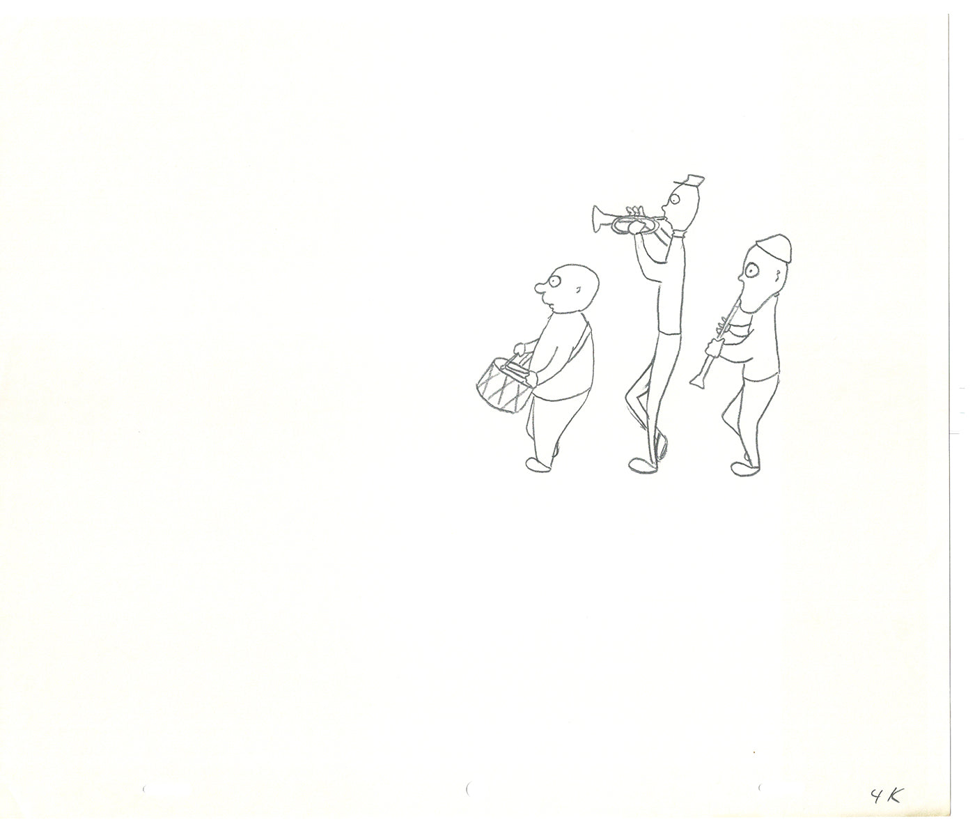 Sesame Street Two Cel Drawings Detective Anticipation Production Cartoon Ivanick 1989 DD275