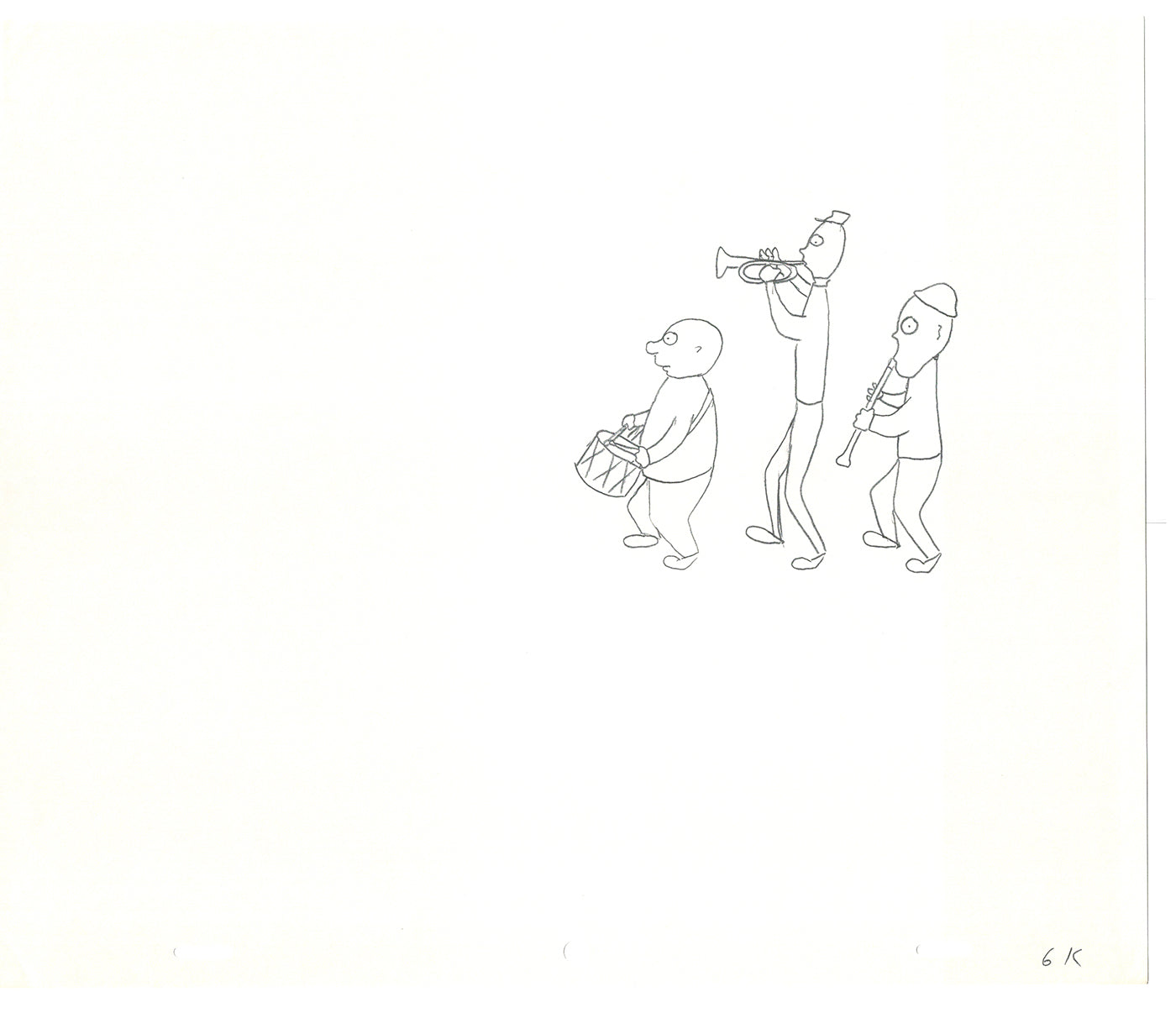 Sesame Street Three Cel Drawings Detective Anticipation Production Cartoon Ivanick 1989 DD277