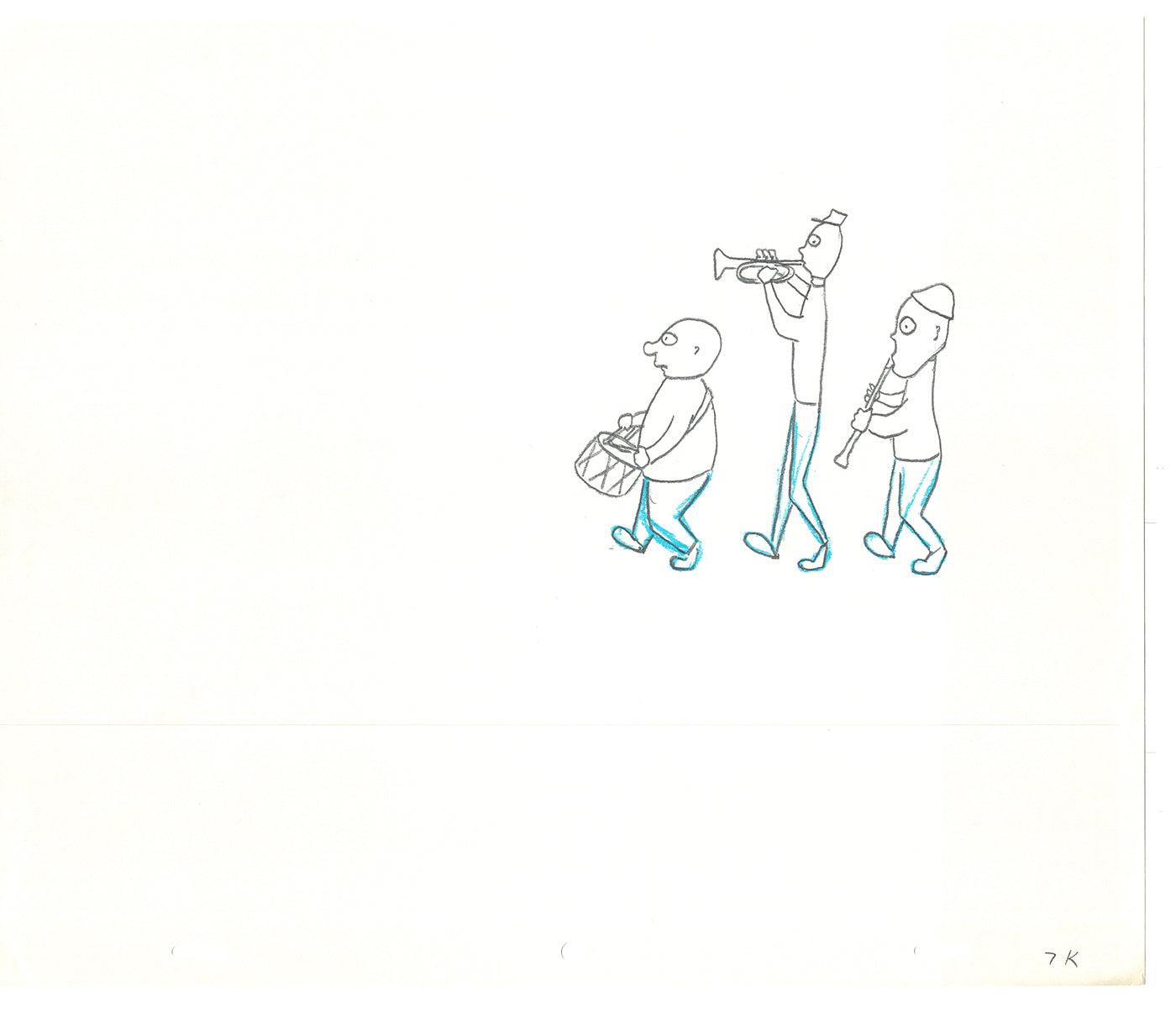 Sesame Street Three Cel Drawings Detective Anticipation Production Cartoon Ivanick 1989 DD277