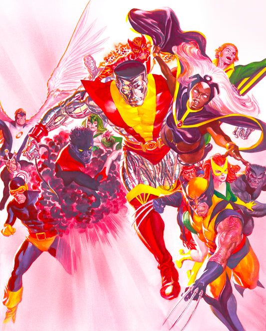 Dimensions X-men Alex Ross Signed Marvel SDCC 2026 Exclusive Print on Canvas Limited Edition of 5 Printers Proof Edition