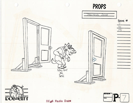 Dog City Grp of 3 Animation Model Sheets Cartoon Henson Fox Nelvana 1992-4 A-013