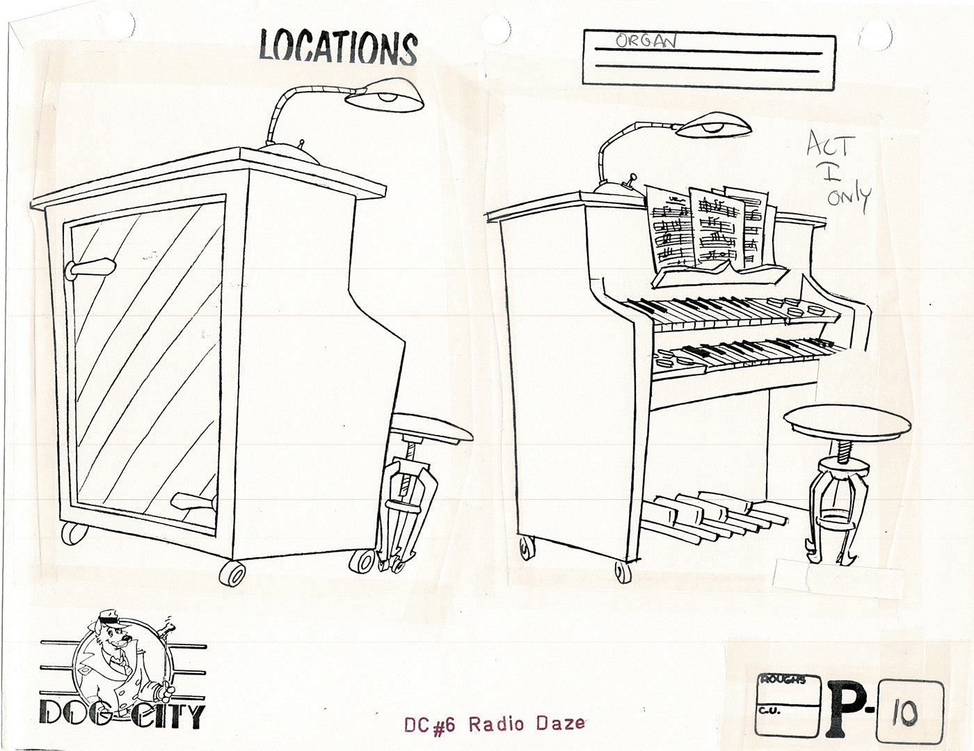 Dog City Grp of 3 Animation Model Sheets Cartoon Henson Fox Nelvana 1992-4 A-016