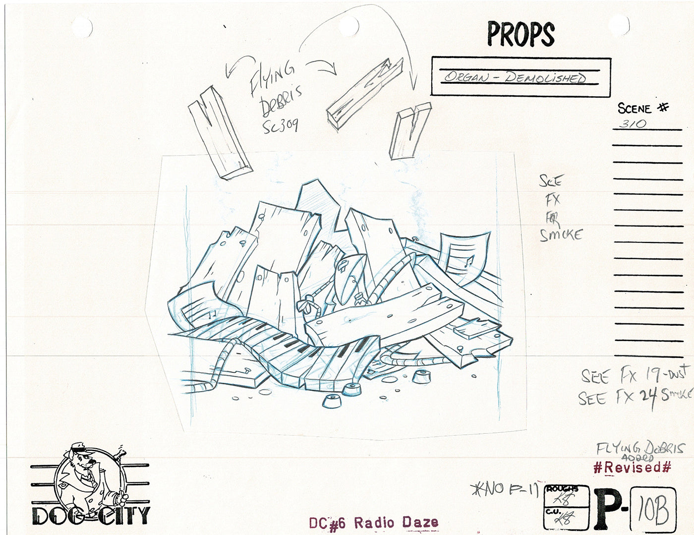 Dog City Grp of 3 Animation Model Sheets Cartoon Henson Fox Nelvana 1992-4 A-016