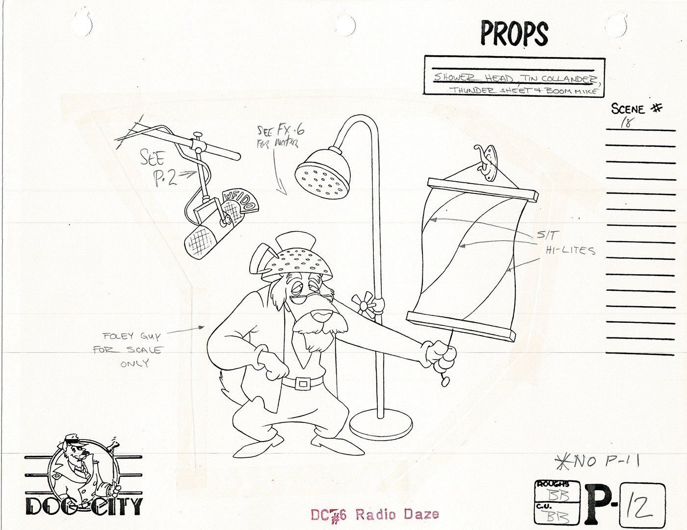 Dog City Grp of 3 Animation Model Sheets Cartoon Henson Fox Nelvana 1992-4 A-019