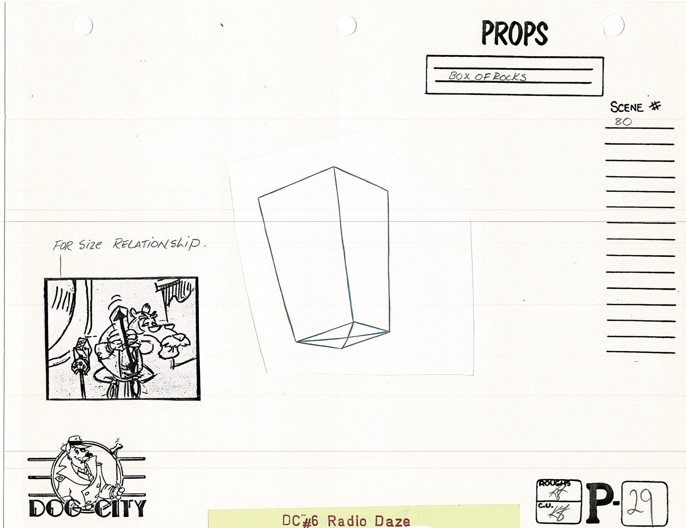 Dog City Grp of 3 Animation Model Sheets Cartoon Henson Fox Nelvana 1992-4 A-037