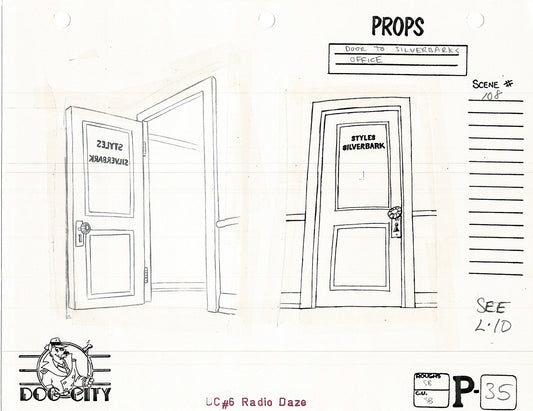 Dog City Grp of 3 Animation Model Sheets Cartoon Henson Fox Nelvana 1992-4 A-043