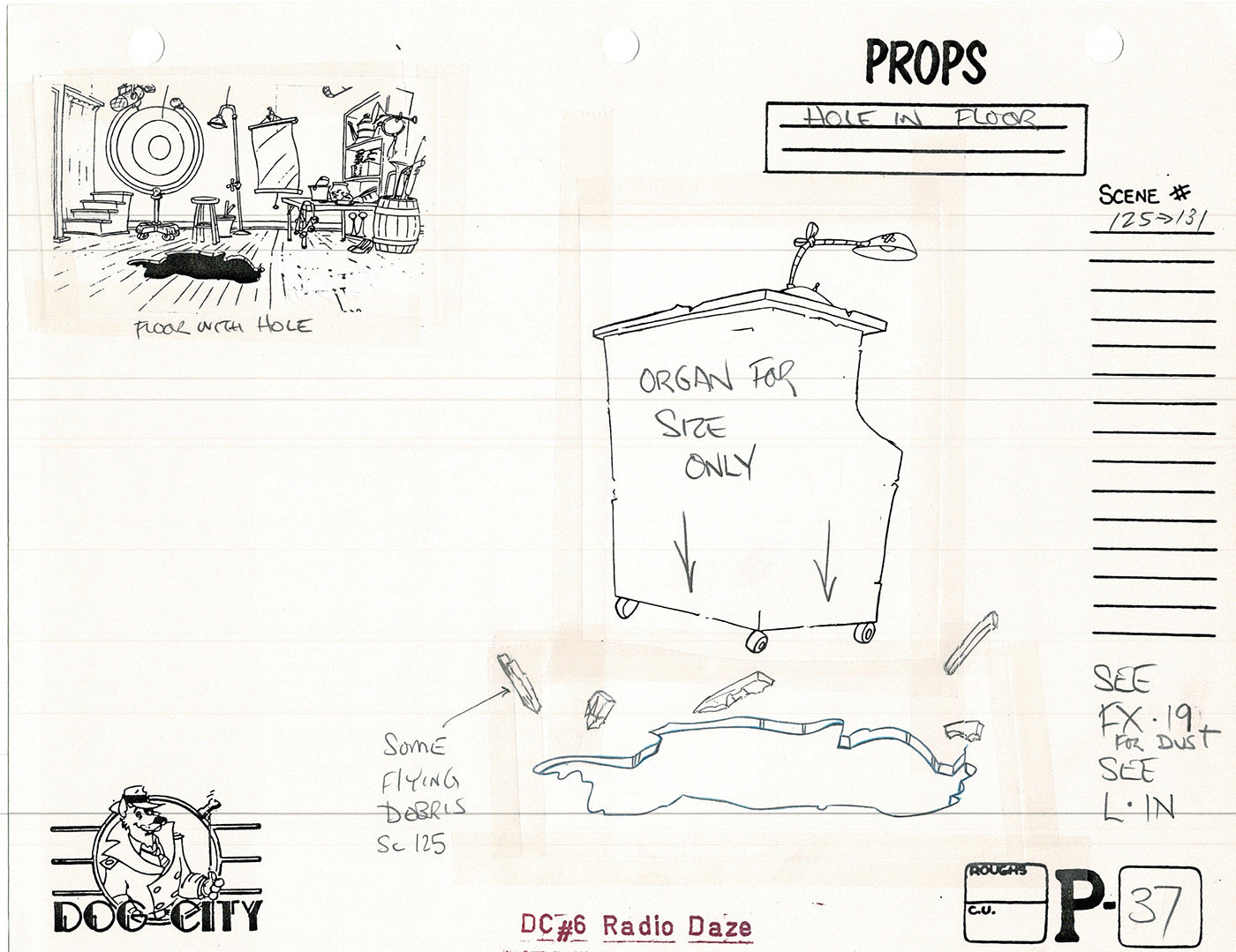Dog City Grp of 3 Animation Model Sheets Cartoon Henson Fox Nelvana 1992-4 A-043