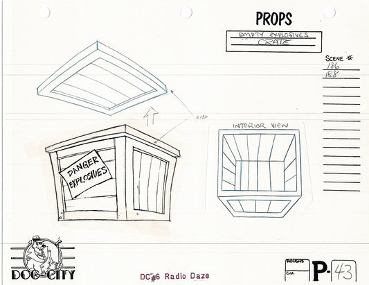 Dog City Grp of 3 Animation Model Sheets Cartoon Henson Fox Nelvana 1992-4 A-049