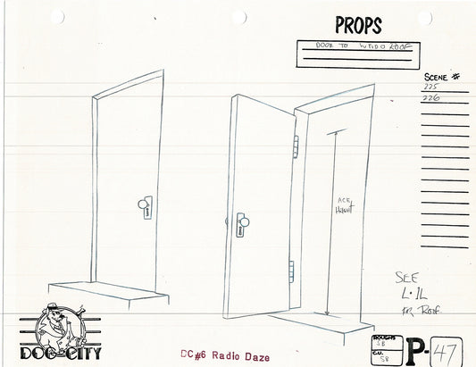 Dog City Grp of 3 Animation Model Sheets Cartoon Henson Fox Nelvana 1992-4 A-052