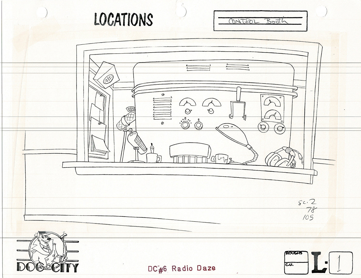Dog City Grp of 3 Animation Model Sheets Cartoon Henson Fox Nelvana 1992-4 A-076