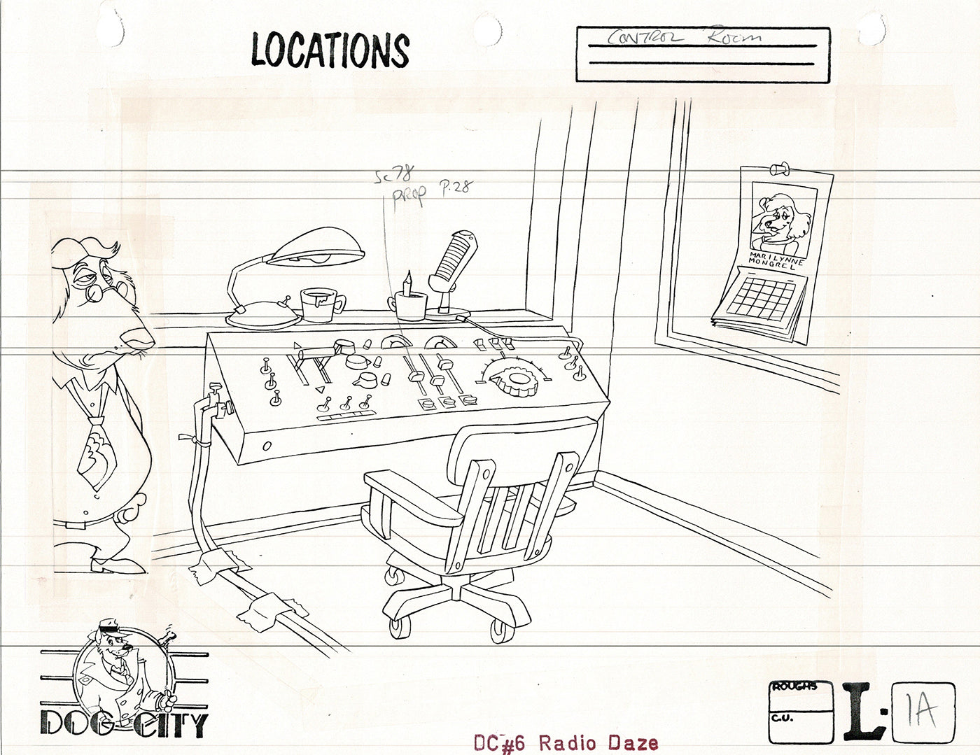 Dog City Grp of 3 Animation Model Sheets Cartoon Henson Fox Nelvana 1992-4 A-076