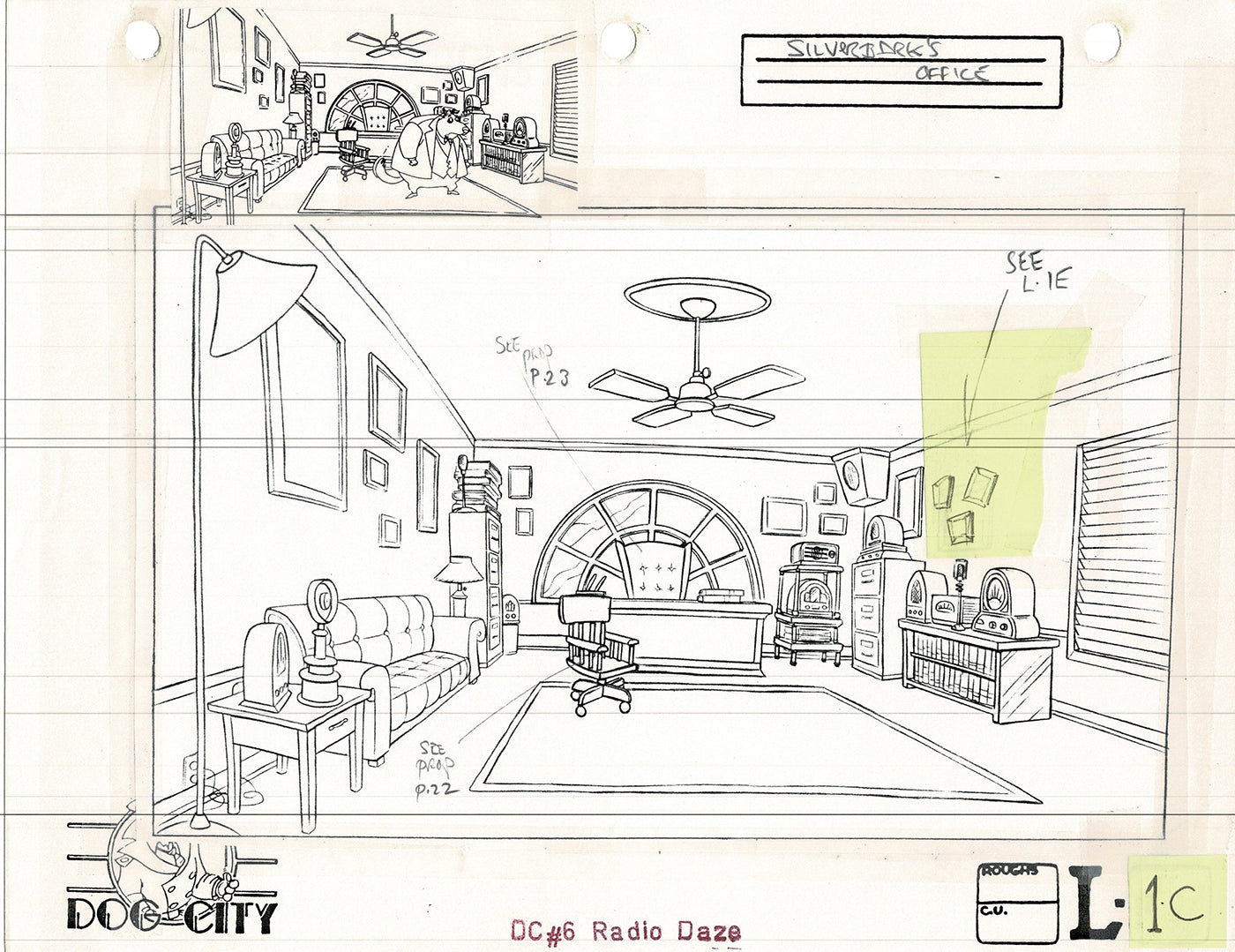 Dog City Grp of 3 Animation Model Sheets Cartoon Henson Fox Nelvana 1992-4 A-079