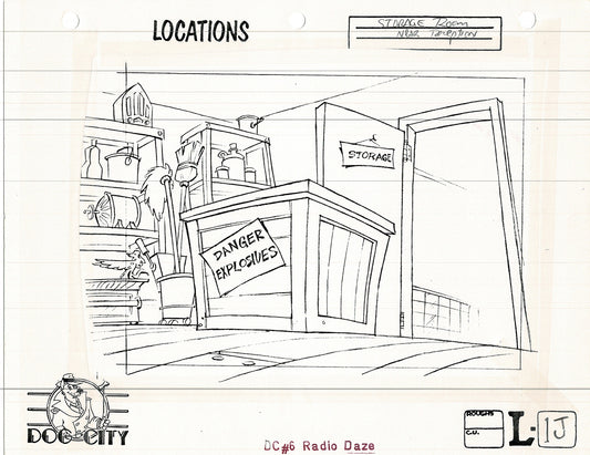 Dog City Grp of 3 Animation Model Sheets Cartoon Henson Fox Nelvana 1992-4 A-085