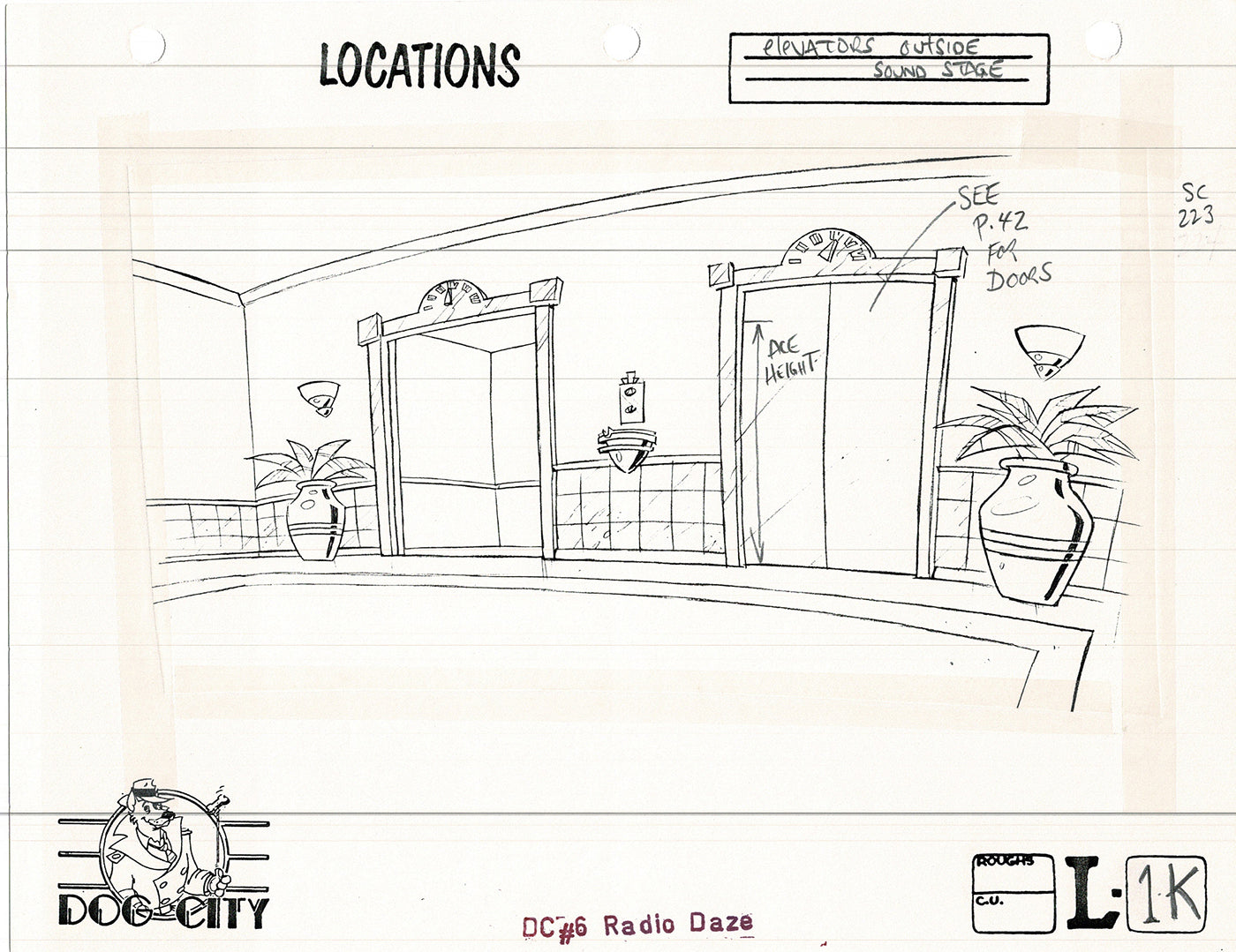 Dog City Grp of 3 Animation Model Sheets Cartoon Henson Fox Nelvana 1992-4 A-085