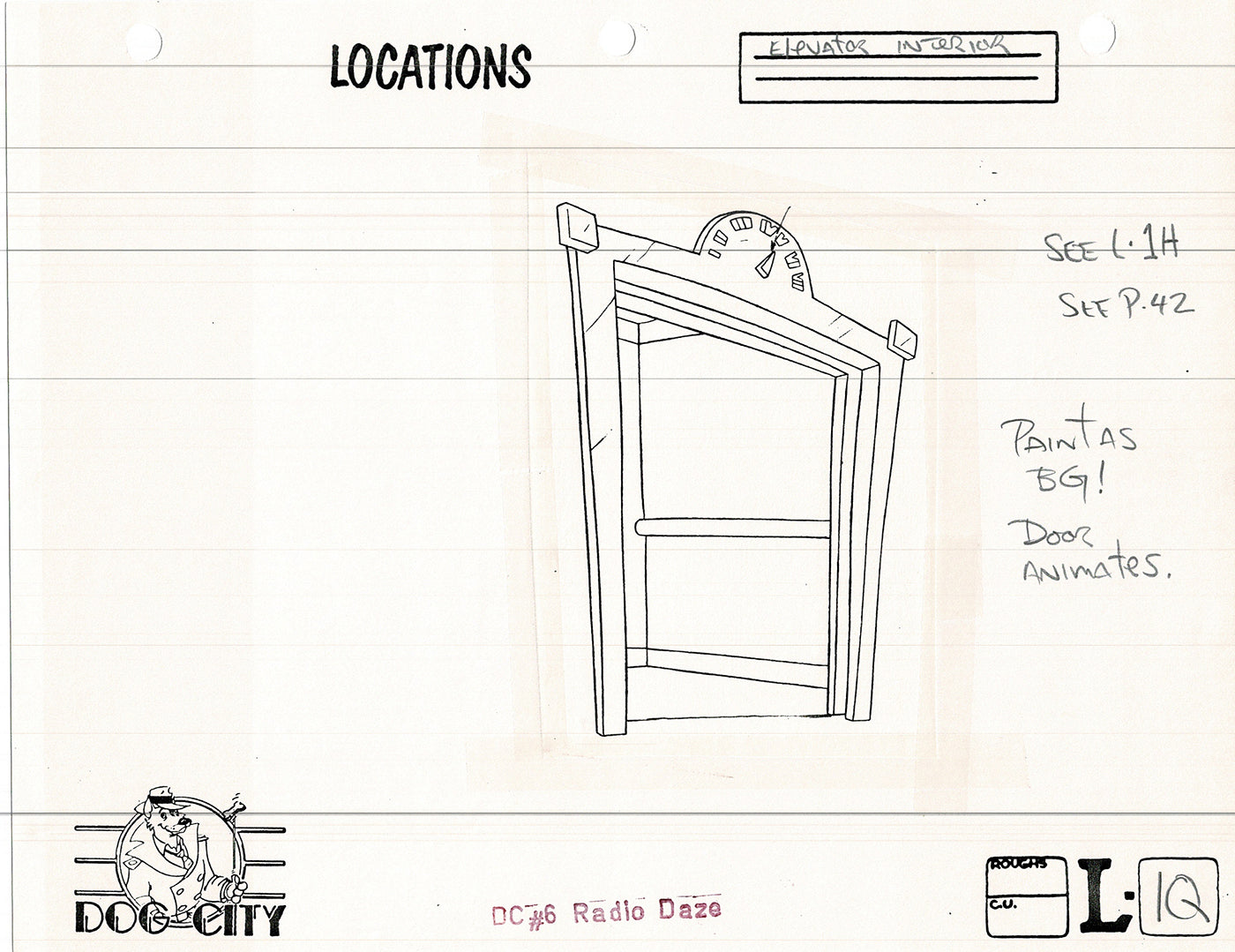Dog City Grp of 3 Animation Model Sheets Cartoon Henson Fox Nelvana 1992-4 A-088
