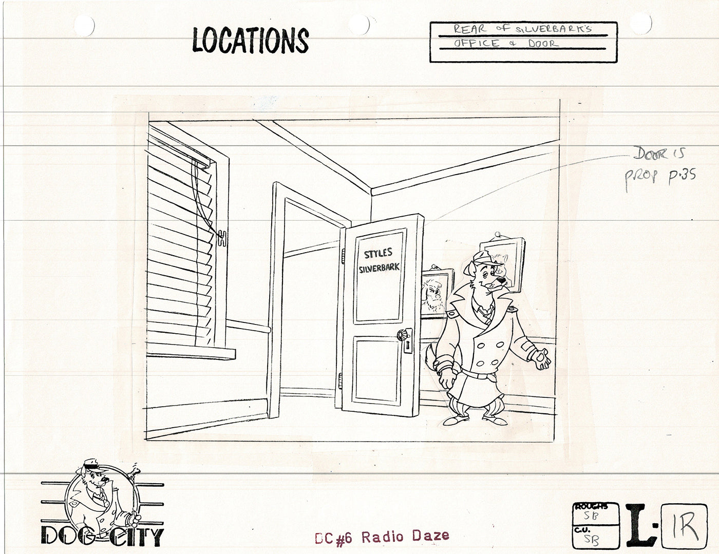Dog City Grp of 3 Animation Model Sheets Cartoon Henson Fox Nelvana 1992-4 A-088