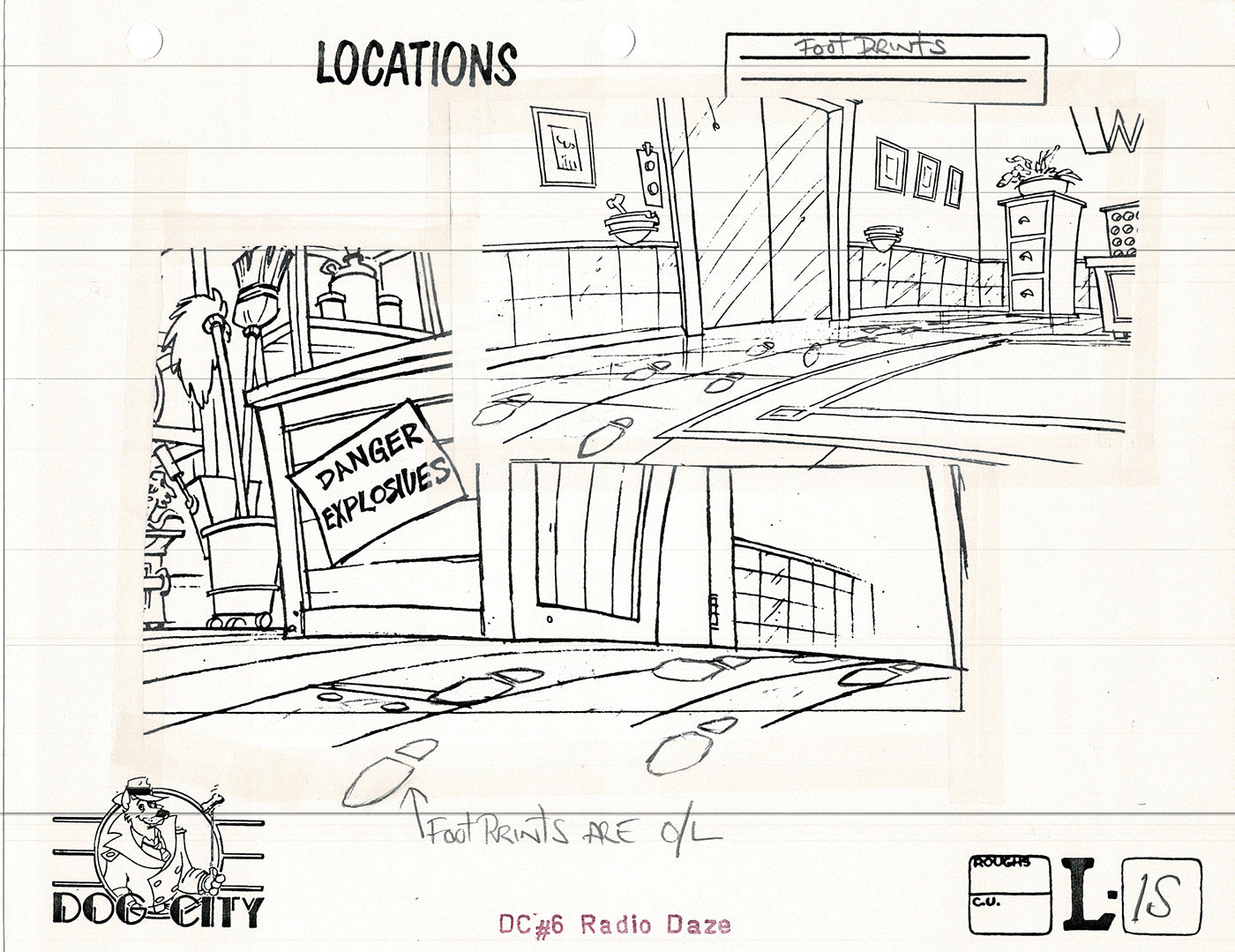 Dog City Grp of 3 Animation Model Sheets Cartoon Henson Fox Nelvana 1992-4 A-091