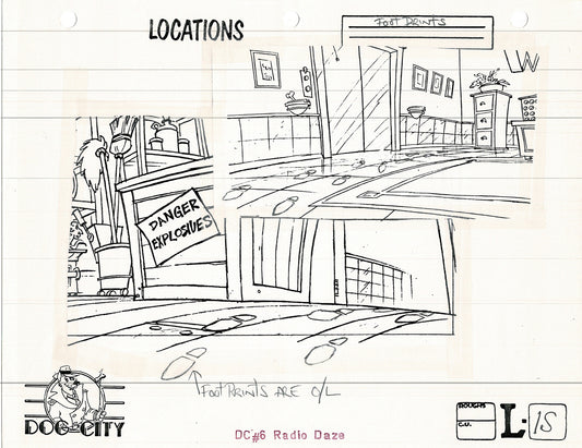 Dog City Grp of 3 Animation Model Sheets Cartoon Henson Fox Nelvana 1992-4 A-091