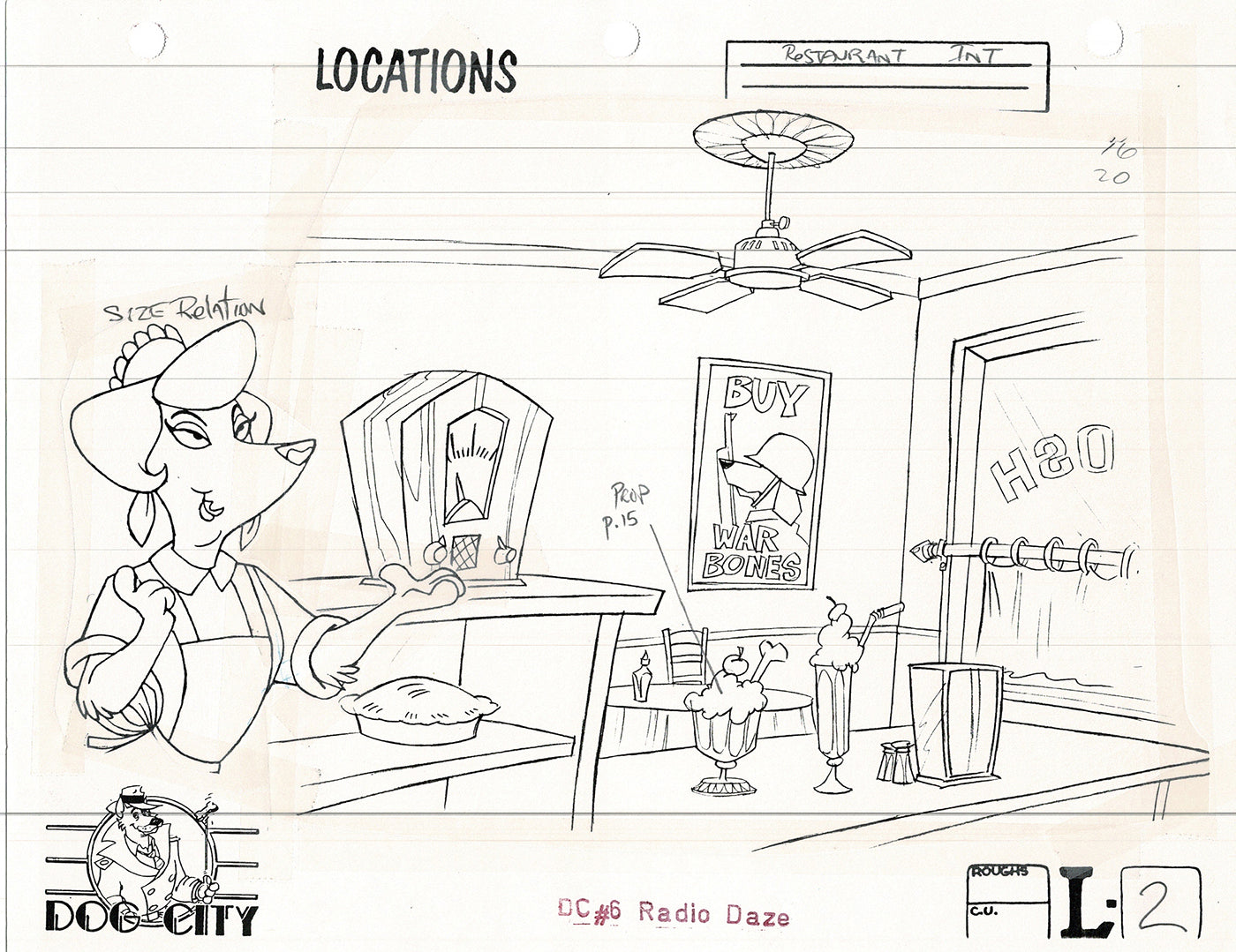 Dog City Grp of 3 Animation Model Sheets Cartoon Henson Fox Nelvana 1992-4 A-091