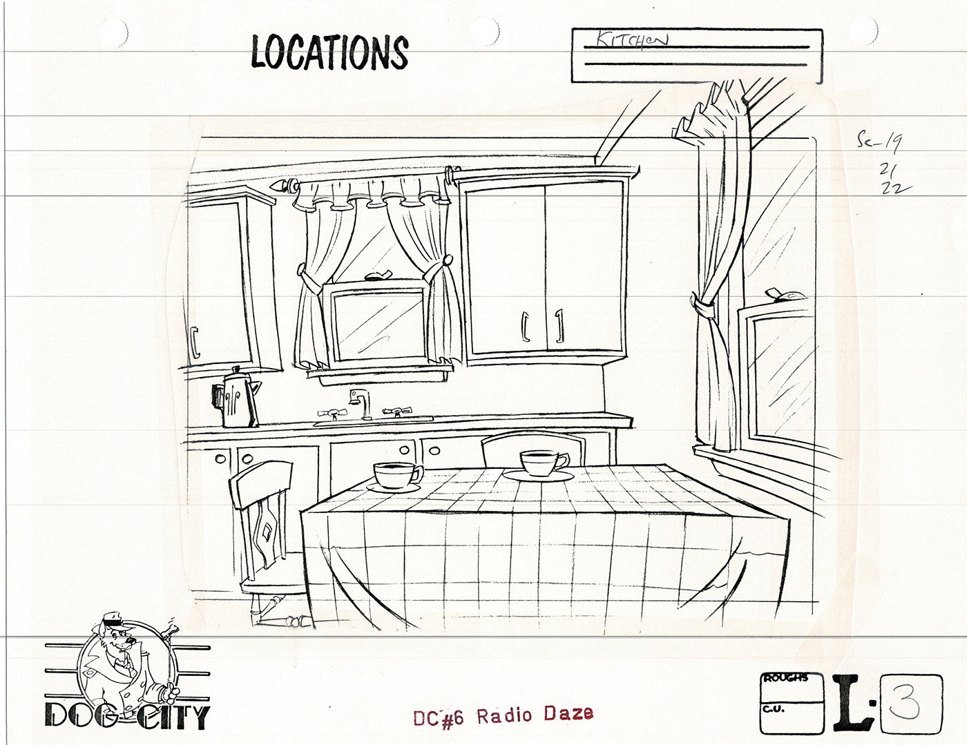 Dog City Grp of 3 Animation Model Sheets Cartoon Henson Fox Nelvana 1992-4 A-094