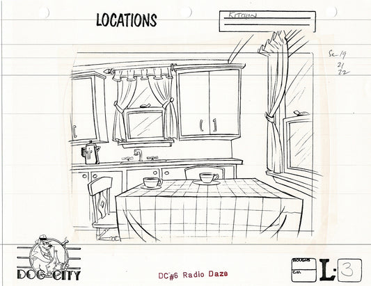 Dog City Grp of 3 Animation Model Sheets Cartoon Henson Fox Nelvana 1992-4 A-094