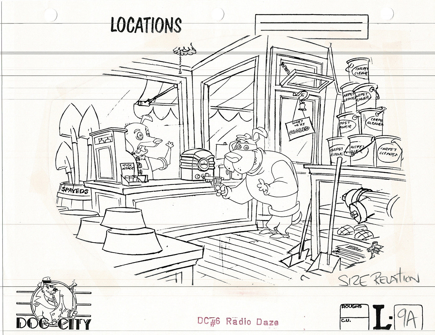 Dog City Grp of 3 Animation Model Sheets Cartoon Henson Fox Nelvana 1992-4 A-103