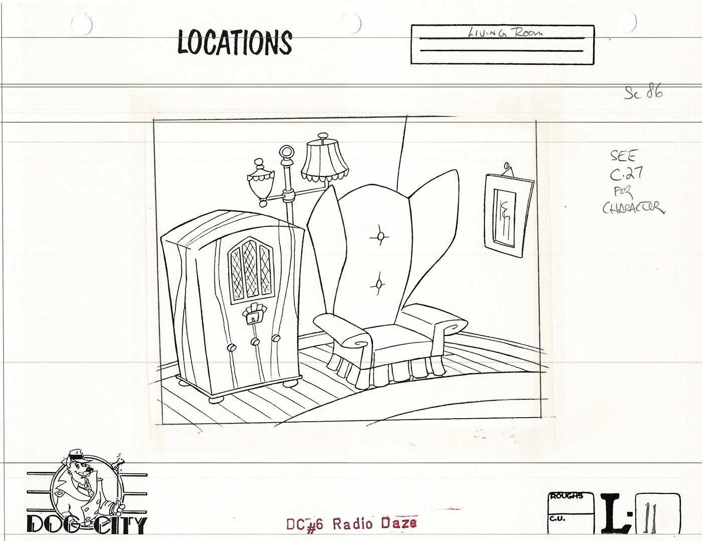 Dog City Grp of 3 Animation Model Sheets Cartoon Henson Fox Nelvana 1992-4 A-106