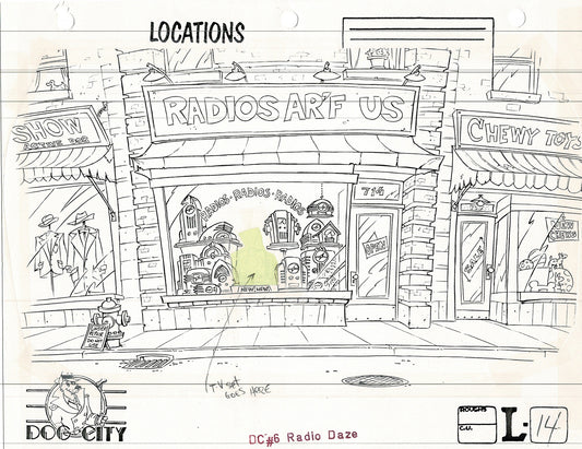Dog City Grp of 3 Animation Model Sheets Cartoon Henson Fox Nelvana 1992-4 A-112