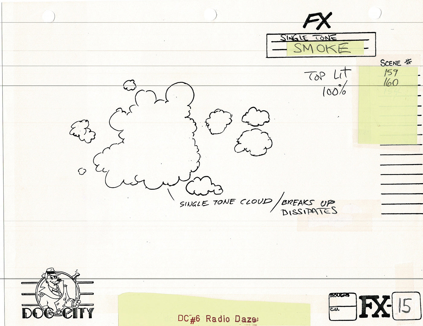 Dog City Grp of 3 Animation Model Sheets Cartoon Henson Fox Nelvana 1992-4 A-127