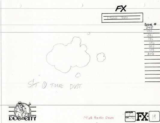 Dog City Grp of 3 Animation Model Sheets Cartoon Henson Fox Nelvana 1992-4 A-130