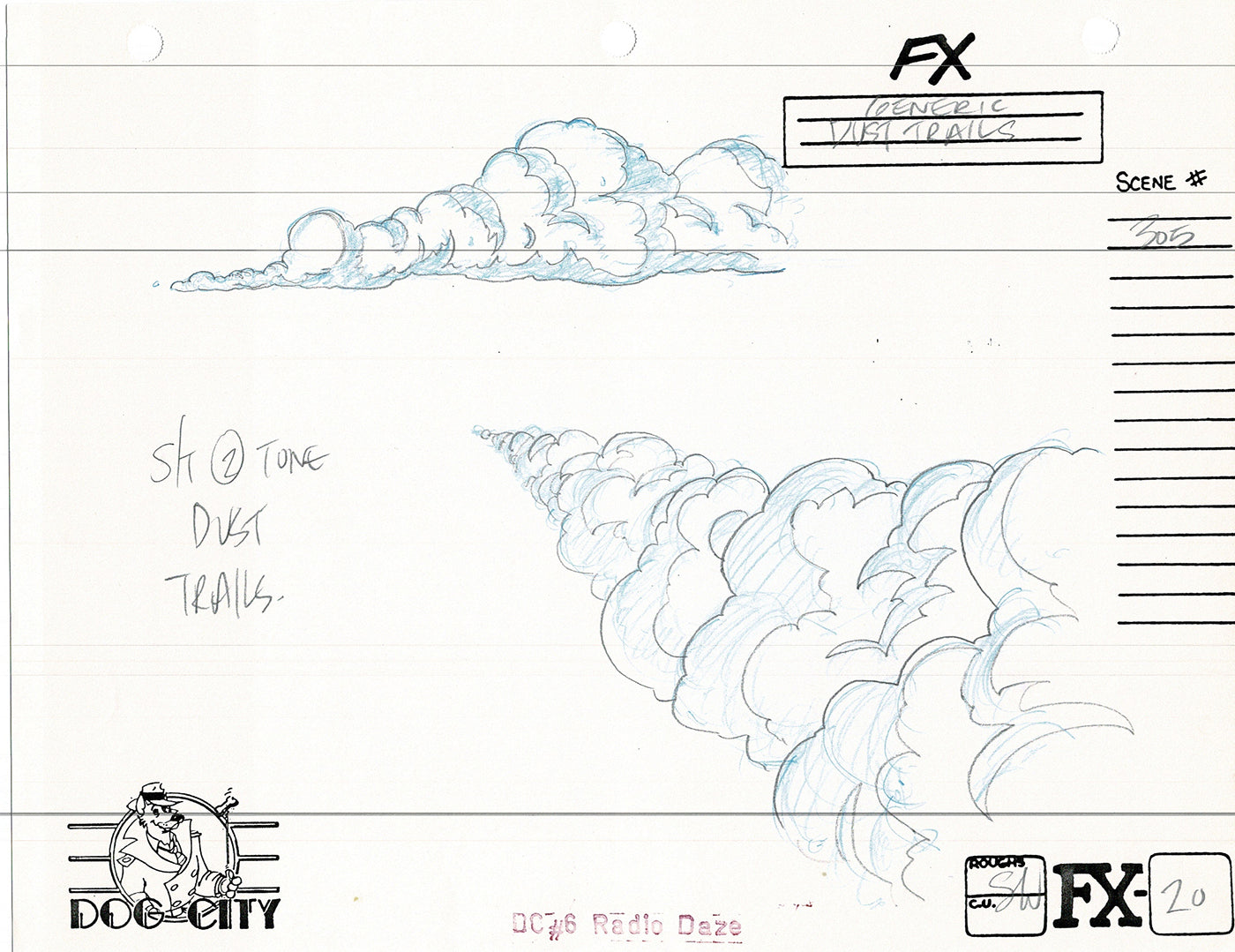 Dog City Grp of 3 Animation Model Sheets Cartoon Henson Fox Nelvana 1992-4 A-130