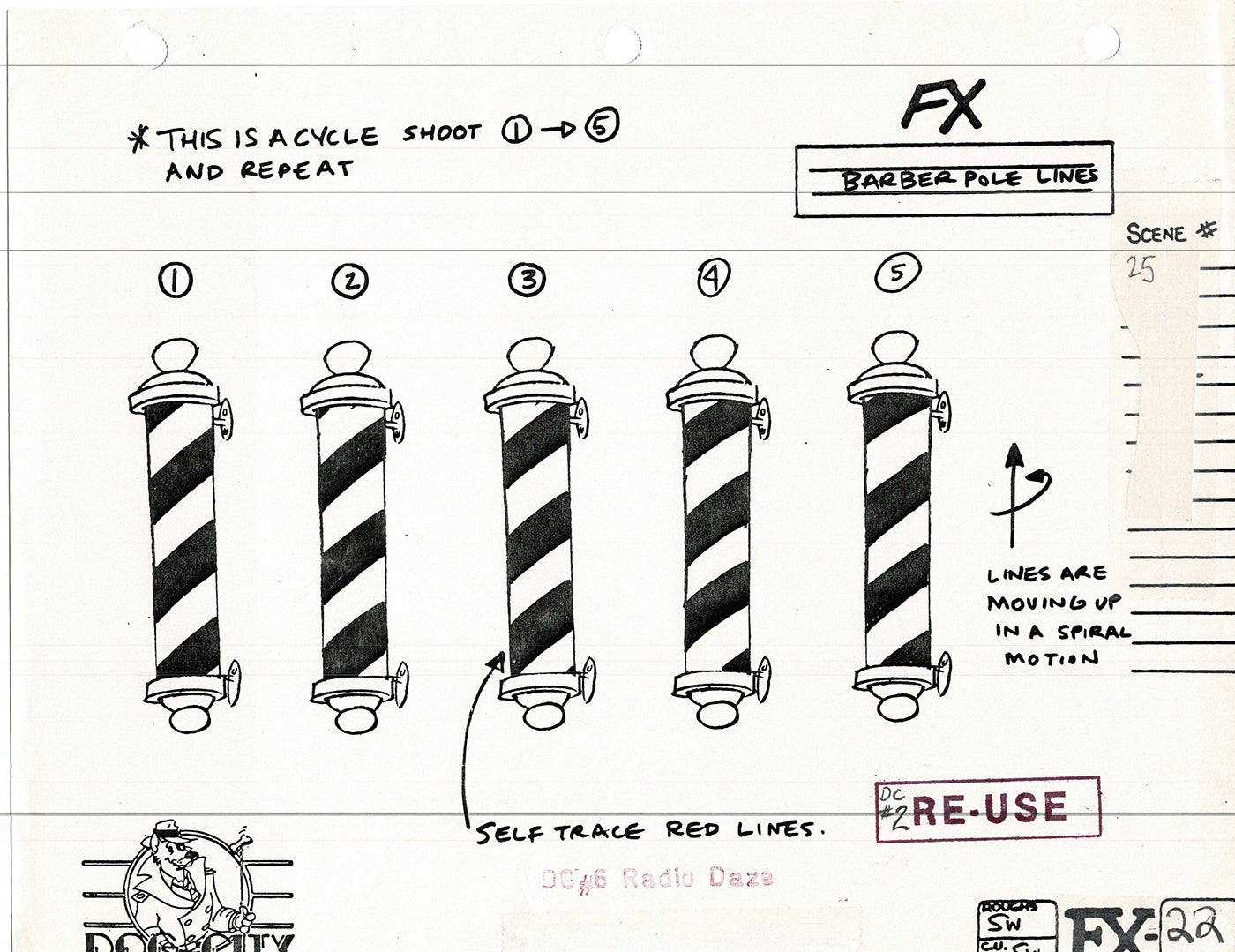 Dog City Grp of 3 Animation Model Sheets Cartoon Henson Fox Nelvana 1992-4 A-133