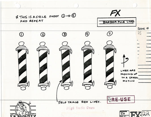 Dog City Grp of 3 Animation Model Sheets Cartoon Henson Fox Nelvana 1992-4 A-133