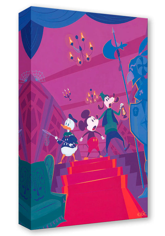 Mickey Mouse Donald Duck Goofy Walt Disney Fine Art Eric Doggett Limited Edition of 1500 Treasures on Canvas Print TOC "The Endless Hallway of Spooks"