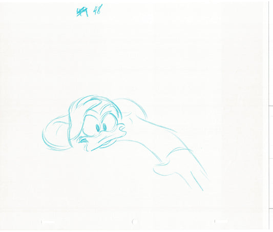 Scrooge McDuck 2 LOT Sport Goofy in Soccermania Production Animation Cel Drawing Walt Disney 1987 R11