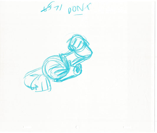 Scrooge McDuck Sport Goofy in Soccermania Production Animation Cel Drawing Walt Disney 1987 R26