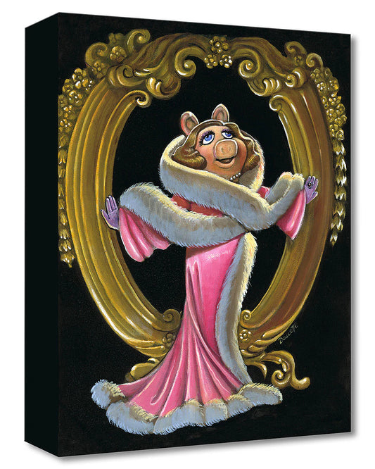 The Muppets Walt Disney Fine Art Bob Doucette Limited Edition of 1500 TOC Treasures on Canvas Print "Glam Miss Piggy"